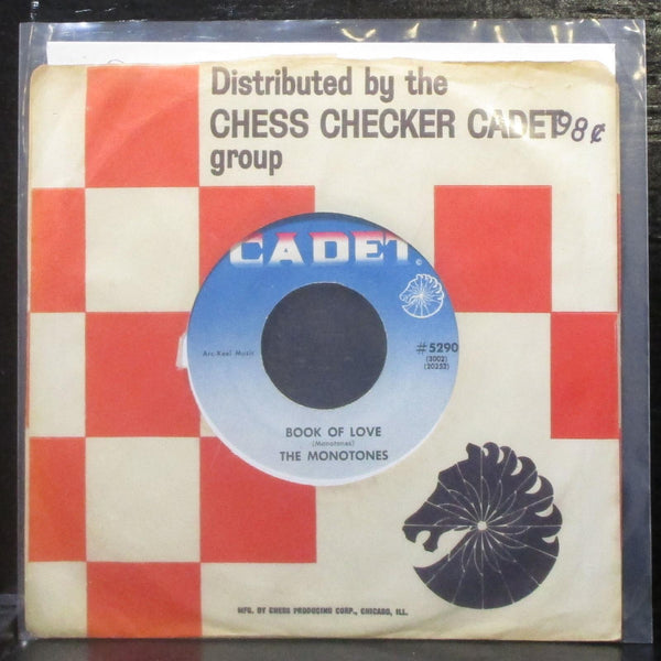 The Monotones - Book Of Love / You Never Loved Me 7" Mint- Vinyl 45 Cadet 5290 - Shuga Records