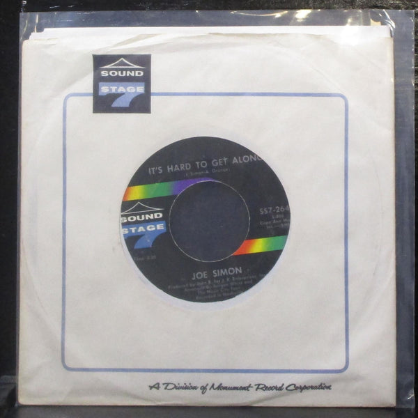 Joe Simon - It's Hard To Get Along 7" VG+ Vinyl 45 Sound Stage 7 SS7-2641 USA - Shuga Records