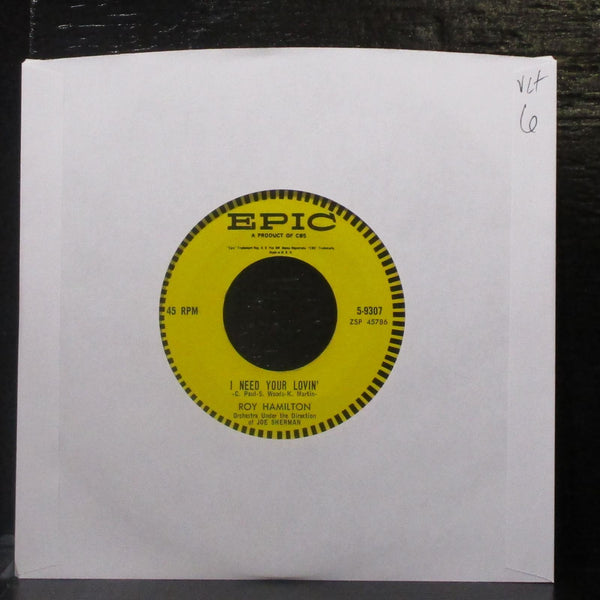 Roy Hamilton - I Need Your Lovin' / Blue Prelude 7" VG+ Vinyl 45 Epic 5-9307 USA - Shuga Records