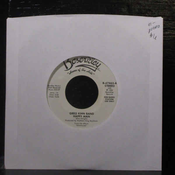 Greg Kihn Band - Happy Man 7" Mint- Promo Vinyl 45 Beserkley B-47463 USA 1982 - Shuga Records