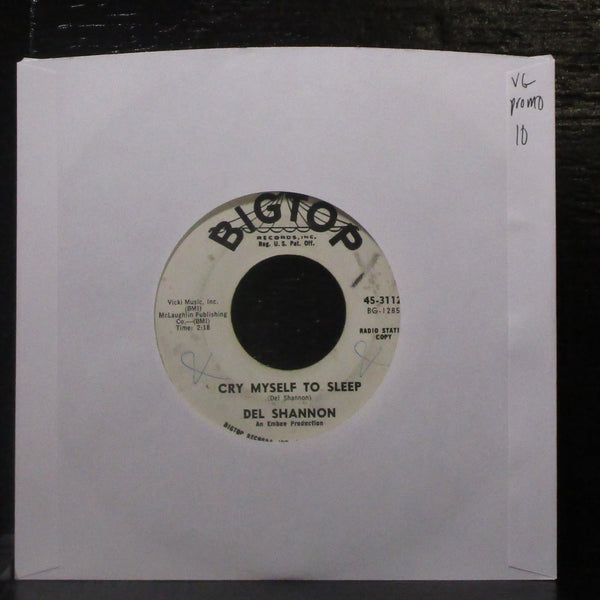 Del Shannon - Cry Myself To Sleep / I'm Gonna Move On 7" VG Promo Vinyl 45-3112 - Shuga Records