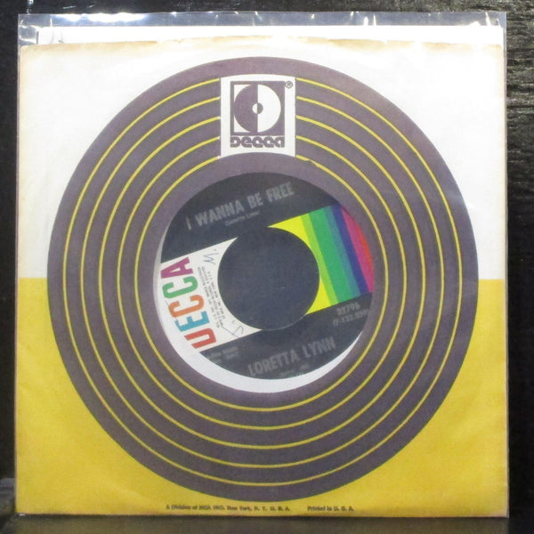 Loretta Lynn - I Wanna Be Free / If I Never Love Again 7" Mint- Vinyl 45 Decca - Shuga Records