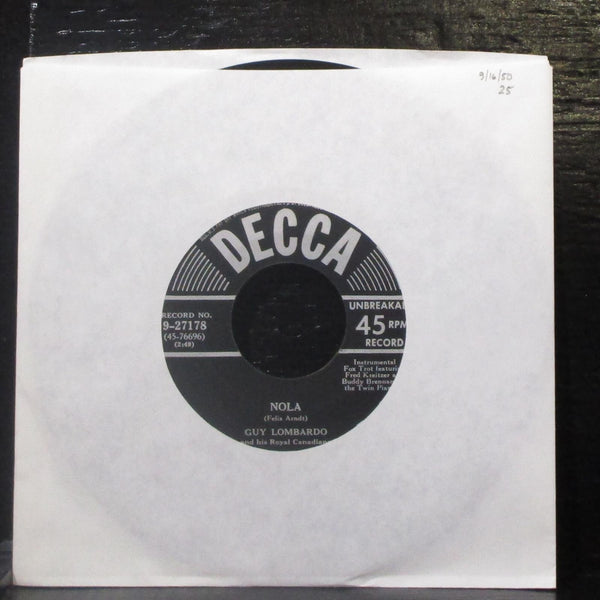 Guy Lombardo - Let's Do It Again / Nola 7" VG+ Vinyl 45 Decca 9-27178 USA 1950 - Shuga Records