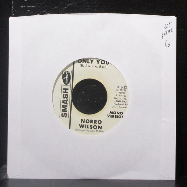 Norro Wilson - Only You 7" VG+ Promo Vinyl 45 Smash DJS-22 USA 1968 - Shuga Records