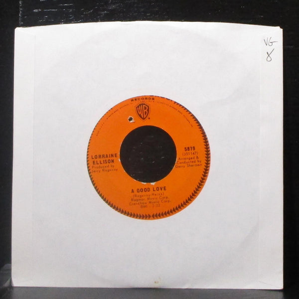 Lorraine Ellison - A Good Love / I'm Over You 7" VG Vinyl 45 WB 5879 USA 1966 - Shuga Records