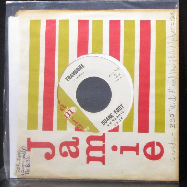 Duane Eddy & The Rebels - The Battle / Trambone 7" Mint- Vinyl 45 Jamie 1209 USA - Shuga Records