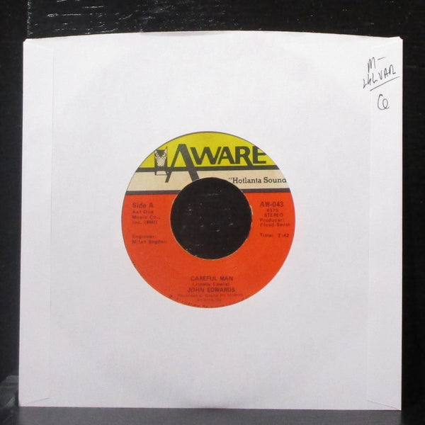 John Edwards - Careful Man / Claim Jumpin' 7" Mint- Vinyl 45 Aware USA lbl var - Shuga Records