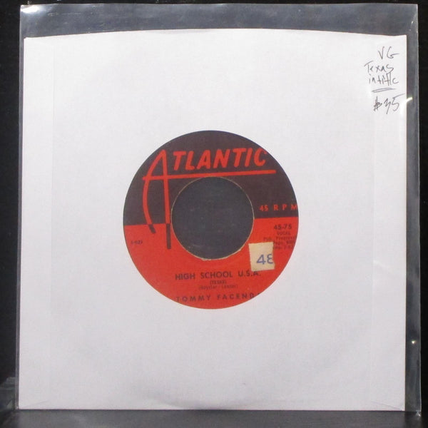 Tommy Facenda - High School U.S.A. (Texas) 7" VG Vinyl 45 Atlantic USA 45-75 - Shuga Records