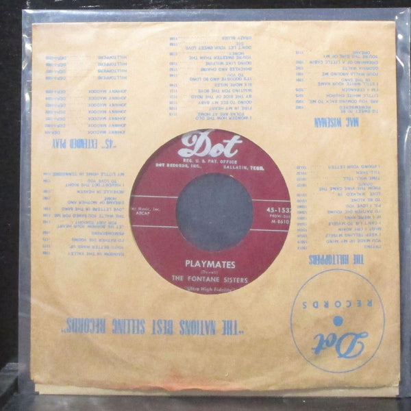 The Fontane Sisters - Rollin' Stone / Playmates 7" Mint- Vinyl 45-15370 Dot 1955 - Shuga Records