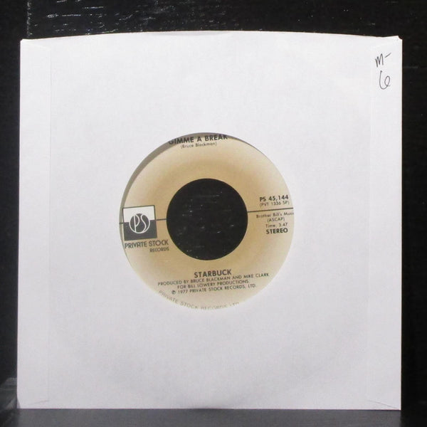 Starbuck - Everybody Be Dancin' / Gimme A Break 7" Mint- Vinyl 45 Private Stock - Shuga Records