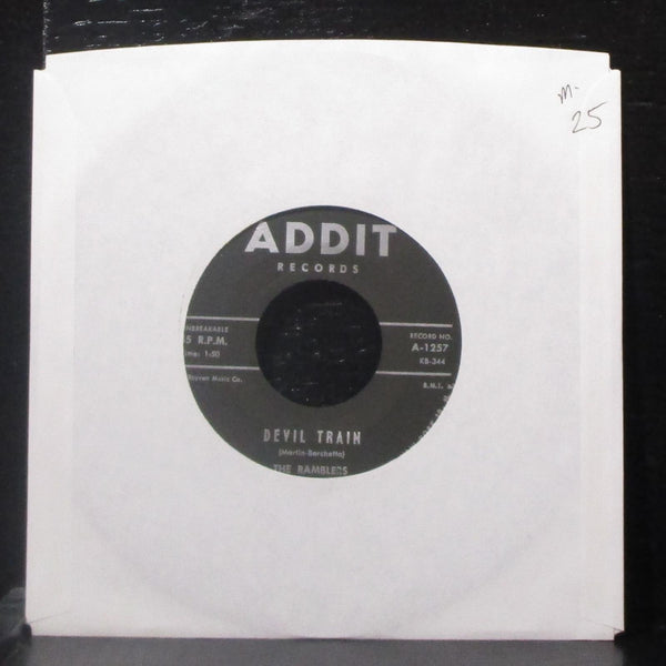 The Ramblers - Rambling / Devil Train 7" Mint- Vinyl 45 Addit A-1257 USA 1960 - Shuga Records