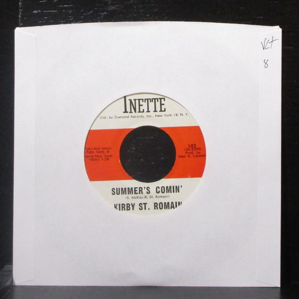 Kirby St. Romain - Summer's Comin' / Miss You So 7" VG+ Vinyl 45 Inette 103 USA - Shuga Records