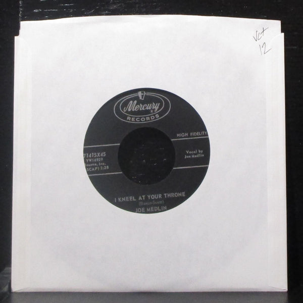 Joe Medlin - I Kneel At Your Throne 7" VG+ Vinyl 45 Mercury 71415X45 USA 1959 - Shuga Records