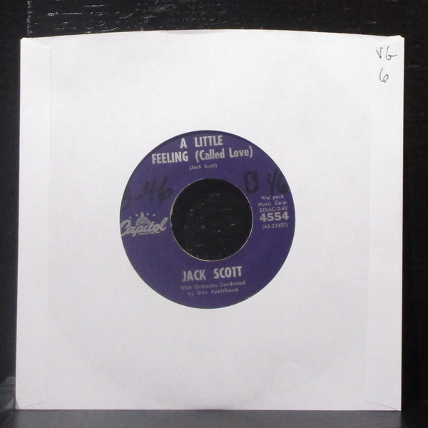 Jack Scott - A Little Feeling / Now That I 7" VG Vinyl 45 Capitol 4554 USA 1961 - Shuga Records