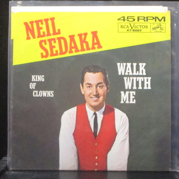 Neil Sedaka - King Of Clowns / Walk With Me 7" VG+ Vinyl 45 RCA 47-8007 USA 1962 - Shuga Records