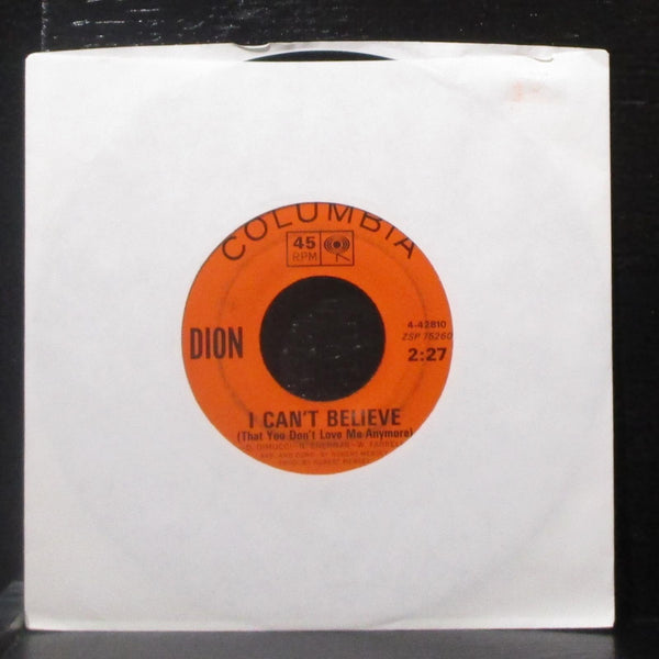 Dion - Be Careful Of Stones That You Throw 7" VG+ Vinyl 45 Columbia 4-42810 USA - Shuga Records
