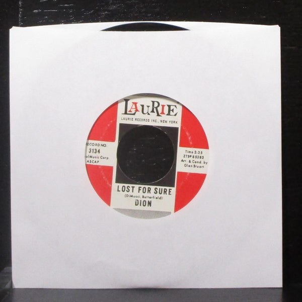 Dion - Little Diane / Lost For Sure 7" VG+ Vinyl 45 Laurie 3134 USA 1962 lbl var - Shuga Records
