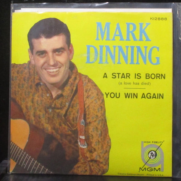 Mark Dinning - A Star Is Born / You Win Again 7" Mint- Vinyl 45 MGM K12888 USA - Shuga Records