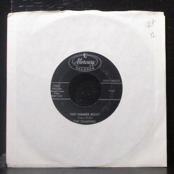 The Diamonds - One Summer Night / It's A Doggone Shame 7" VG+ Vinyl 45 Mercury - Shuga Records