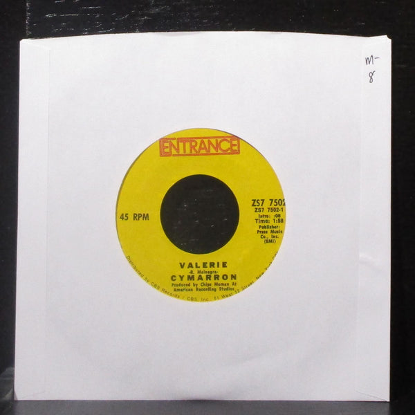 Cymarron - Valerie / Across The Kansas Sky 7" Mint- Vinyl 45 Entrance ZS7 7502 - Shuga Records