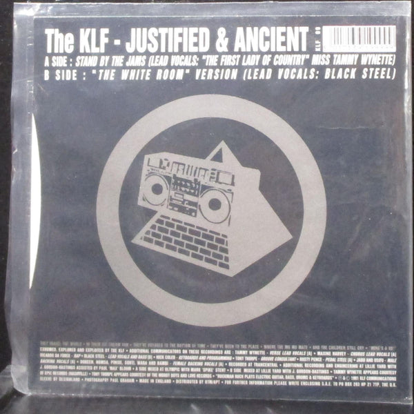 The KLF - Justified & Ancient 7" Mint- Vinyl 45 KLF 99 UK 1991 - Shuga Records
