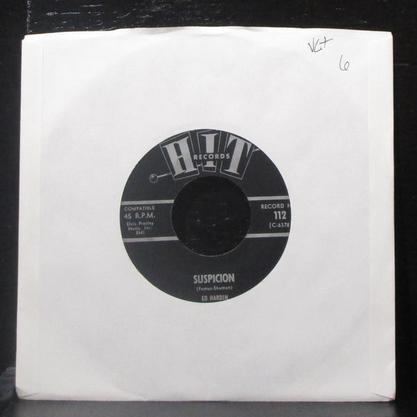 Ed Hardin / The Music City Singers - Suspicion 7" VG+ Vinyl 45 Hit 112 USA - Shuga Records