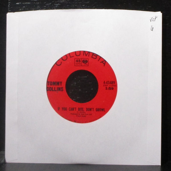 Tommy Collins - If You Can't Bite, Don't Growl 7" VG+ Vinyl 45 Columbia 4-43489 - Shuga Records