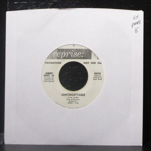 Sammy Davis Jr. - Unforgettable / No One Can Live Forever 7" VG+ Promo Vinyl 45 - Shuga Records