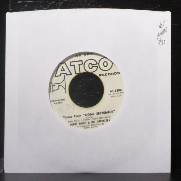 Bobby Darin - Theme From "Come September" 7" VG+ Promo Vinyl 45 ATCO 45-6200 - Shuga Records