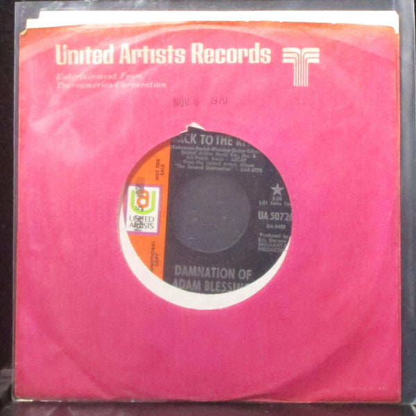 Damnation Of Adam Blessing - Back To The River / Driver 7" Mint- Promo Vinyl 45 - Shuga Records