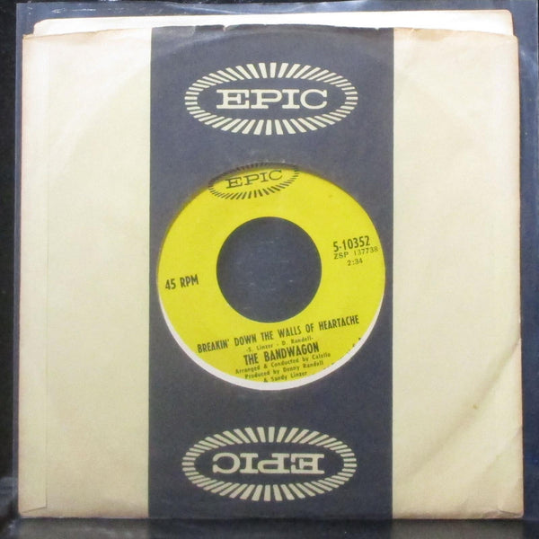 The Bandwagon - Breakin' Down The Walls Of Heartache 7" VG+ Vinyl 45 Epic 1968 - Shuga Records