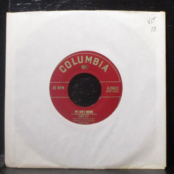 Doris Day - My Life's Desire / Shanghai 7" VG+ Vinyl 45 Columbia 4-39423 USA - Shuga Records