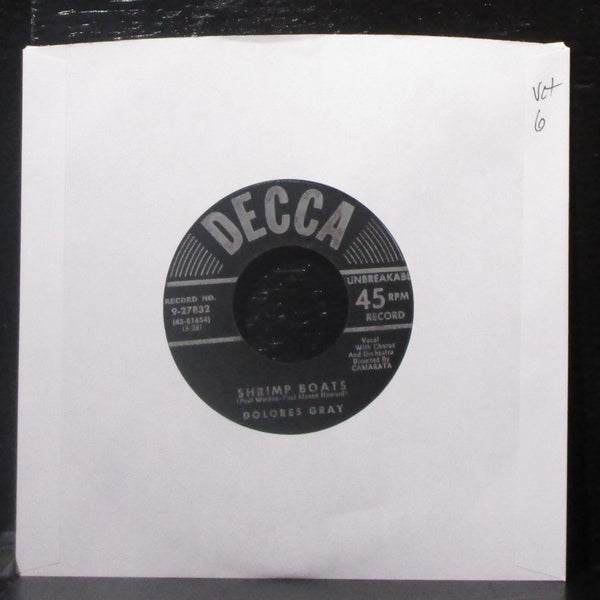 Dolores Gray - More! More! More! / Shrimp Boats 7" VG+ Vinyl 45 Decca 9-27832 - Shuga Records