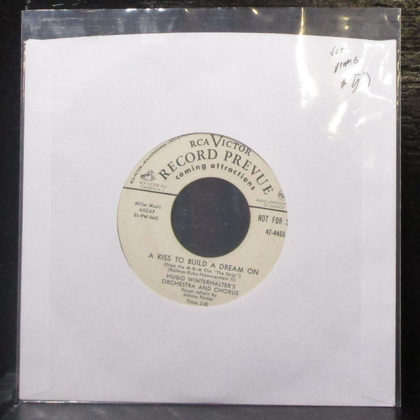 Hugo Winterhalter - A Kiss To Build A Dream On 7" VG+ Promo Vinyl 45 RCA 47-4455 - Shuga Records