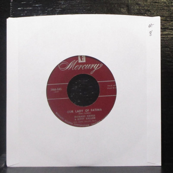 Kitty Kallen & Richard Hayes - Honestly I Love You 7" Mint- Vinyl 45 Mercury USA - Shuga Records