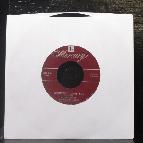 Kitty Kallen & Richard Hayes - Honestly I Love You 7" Mint- Vinyl 45 Mercury USA - Shuga Records