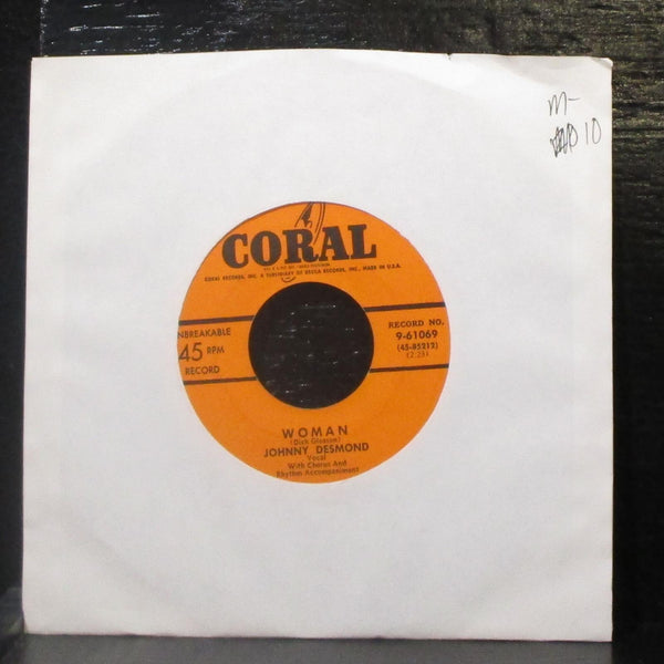 Johnny Desmond - By The River Seine / Woman 7" Mint- Vinyl 45 Coral 9-61069 USA - Shuga Records