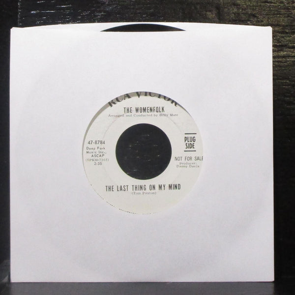 The Womenfolk - The Last Thing On My Mind / Meditation 7" Mint- Promo Vinyl 45 - Shuga Records