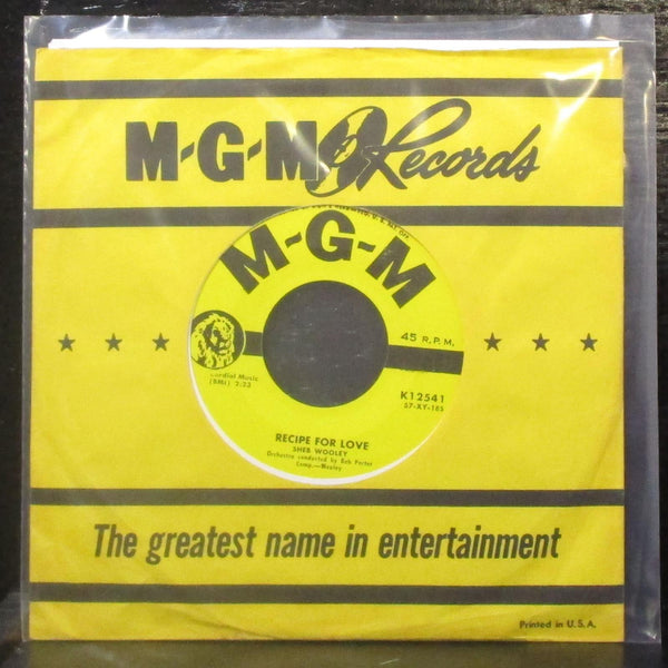 Sheb Wooley - Recipe For Love / I'm Too Young 7" Mint- Vinyl 45 MGM K12541 USA - Shuga Records