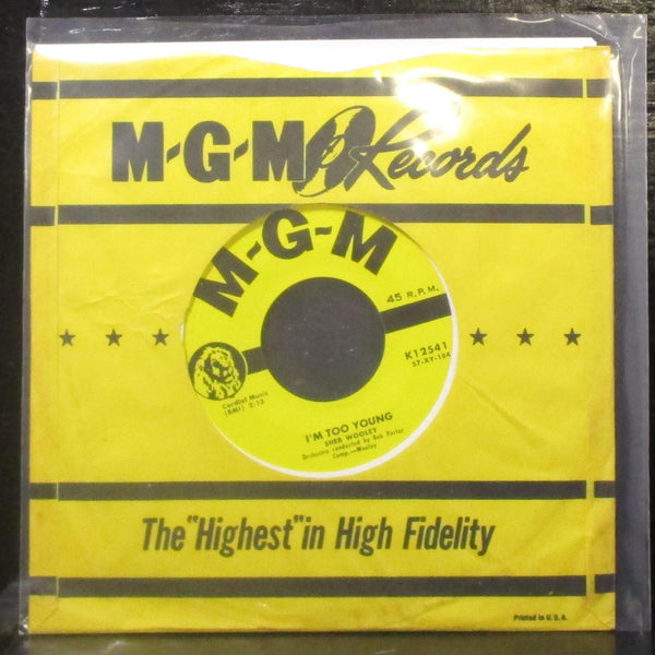 Sheb Wooley - Recipe For Love / I'm Too Young 7" Mint- Vinyl 45 MGM K12541 USA - Shuga Records