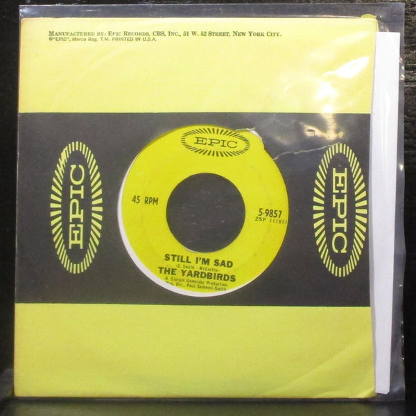 The Yardbirds - I'm A Man / Still I'm Sad 7" VG+ Vinyl 45 Epic 5-9857 USA 1965 - Shuga Records