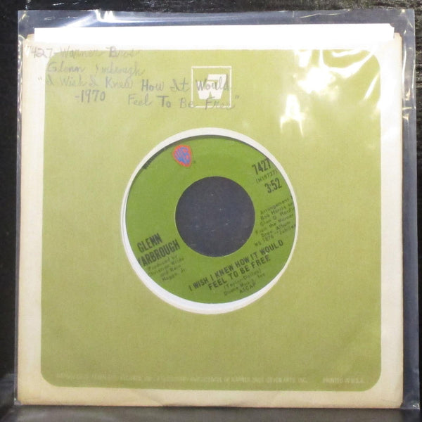 Glenn Yarbrough - Jubilee 7" Mint- Vinyl 45 Warner Bros. 7427 USA 1970 - Shuga Records