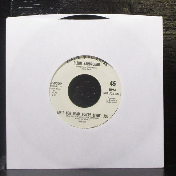 Glenn Yarbrough - Honey And Wine 7" Mint- Promo Vinyl 45 RCA 47-9309 USA 1967 - Shuga Records