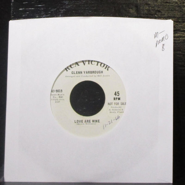 Glenn Yarbrough - Spin Spin / Love Are Wine 7" Mint- Promo Vinyl 45 RCA 47-9019 - Shuga Records