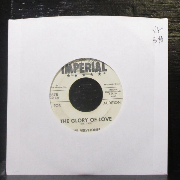 The Velvetones - The Glory Of Love / I Love Her So 7" VG Vinyl 45 Imperial 5878 - Shuga Records