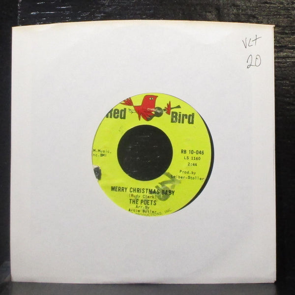 The Poets - Merry Christmas Baby / I'm Stuck On You 7" VG+ Vinyl 45 RB 10-046 - Shuga Records