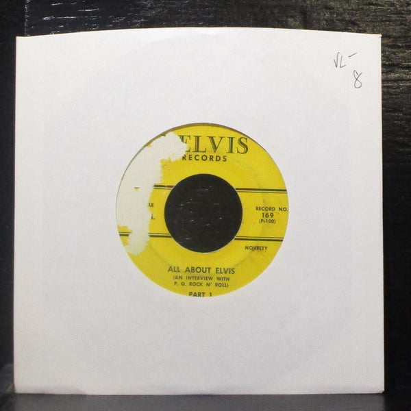 P.Q. Rock N' Roll - All About Elvis 7" VG- Vinyl 45 Pelvis 169 USA 1956 - Shuga Records