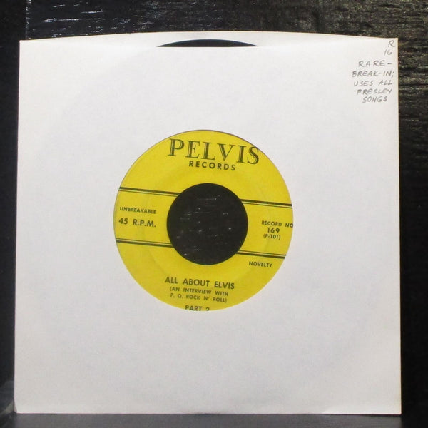 P.Q. Rock N' Roll - All About Elvis 7" VG- Vinyl 45 Pelvis 169 USA 1956 - Shuga Records