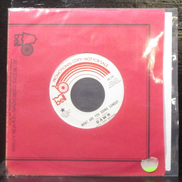 Dawn & Tony Orlando - What Are You Doing Sunday 7" Mint- Promo Vinyl 45 Bell - Shuga Records