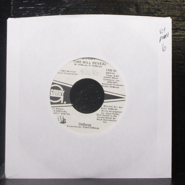 DeBarge - Time Will Reveal 7" VG+ Promo Vinyl 45 Gordy 1705 GF USA 1983 - Shuga Records